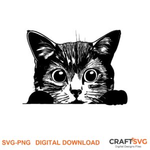 Peeking Australian Mist cat SVG PNG design for Cricut and Silhouette, instant download