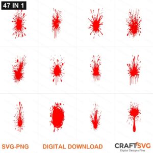 Blood SVG | Blood PNG | Blood SVG Bundle | Digital Download Designs for Cricut and Silhouette | Commercial Use