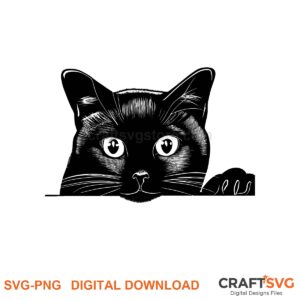 Peeking Bombay cat SVG PNG design for Cricut and Silhouette, instant download