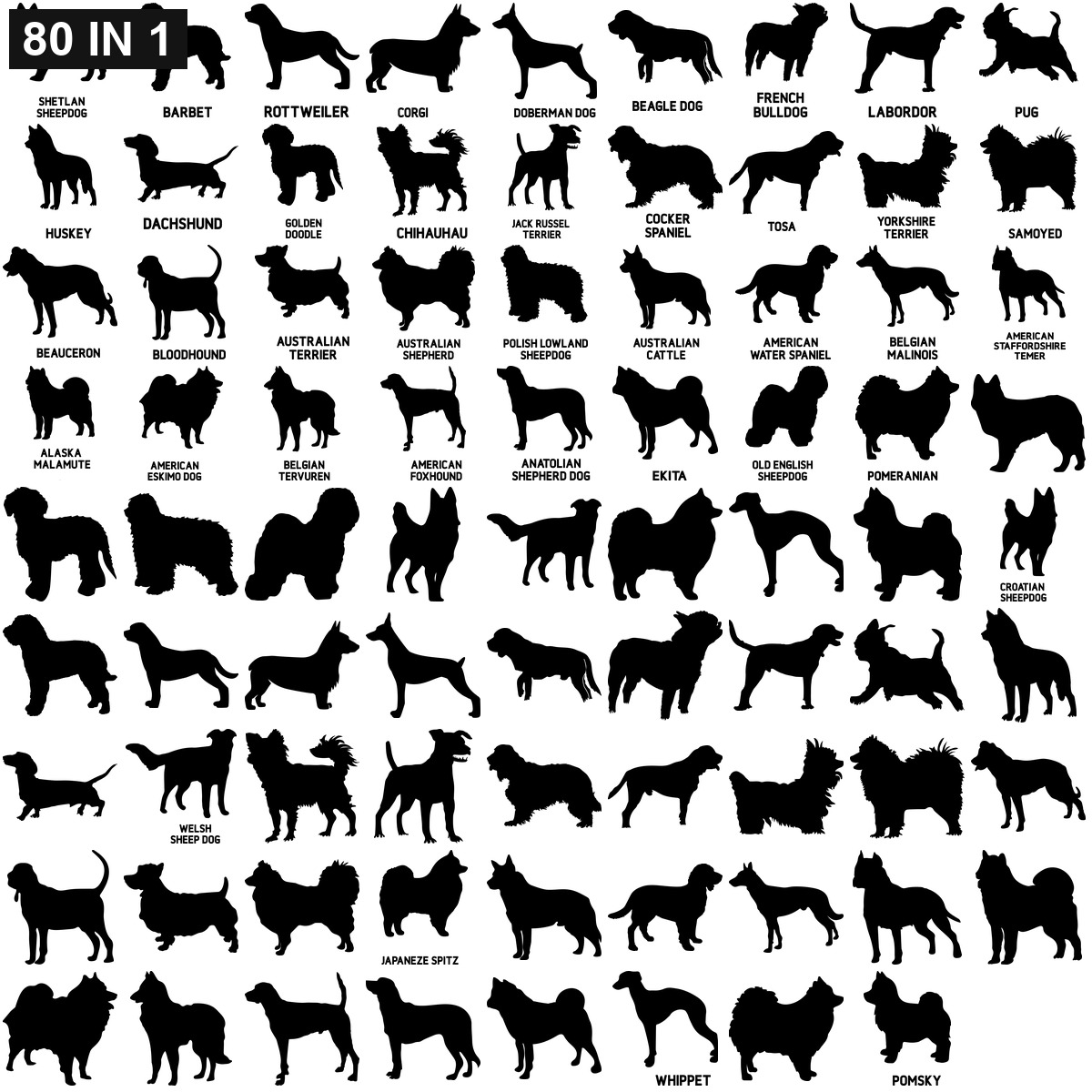 Breed Dogs Bundle SVG | Breed Dogs Bundle PNG | Breed Dogs Bundle SVG Bundle | Digital Download Designs for Cricut and Silhouette | Commercial Use - Image 2