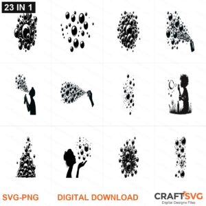 Bubbles SVG | Bubbles PNG | Bubbles SVG Bundle | Digital Download Designs for Cricut and Silhouette | Commercial Use