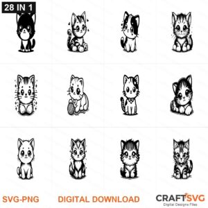 CATS SVG | CATS PNG | CATS SVG Bundle | Digital Download Designs for Cricut and Silhouette | Commercial Use