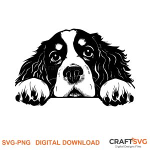Cocker Spaniel SVG PNG - Cocker Spaniel peeking dog design for Cricut and Silhouette, instant digital download