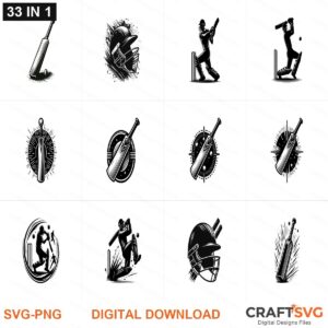 CRICKET SVG | CRICKET PNG | CRICKET SVG Bundle | Digital Download Designs for Cricut and Silhouette | Commercial Use