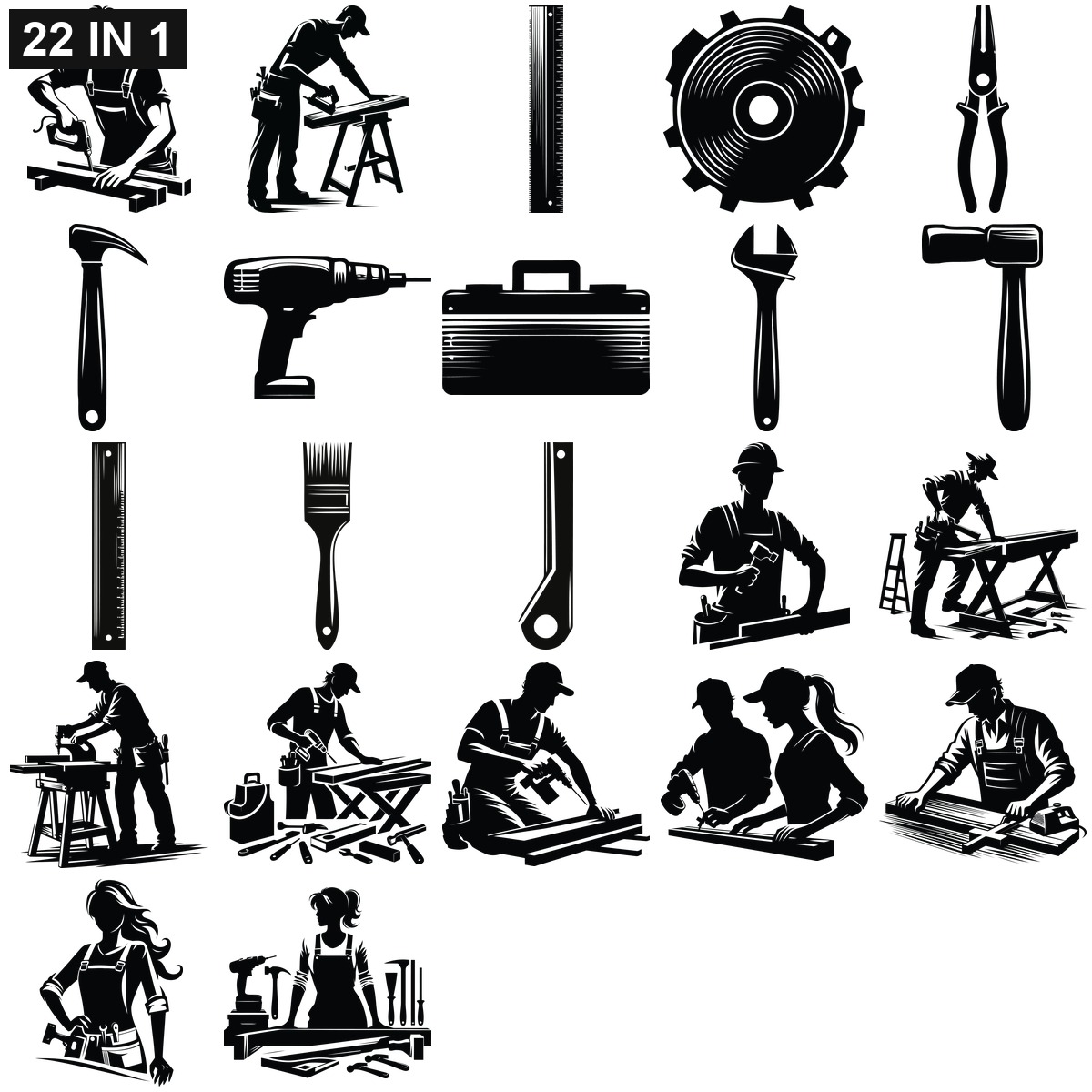 Carpentery SVG | Carpentery PNG | Carpentery SVG Bundle | Digital Download Designs for Cricut and Silhouette | Commercial Use - Image 2