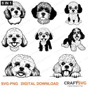 Cavapoo SVG bundle thumbnail for Cricut and Silhouette