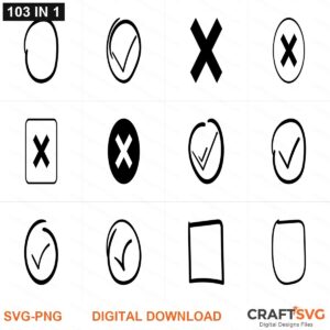 Check Mark SVG | Check Mark PNG | Check Mark SVG Bundle | Digital Download Designs for Cricut and Silhouette | Commercial Use