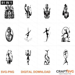 Circus SVG | Circus PNG | Circus SVG Bundle | Digital Download Designs for Cricut and Silhouette | Commercial Use