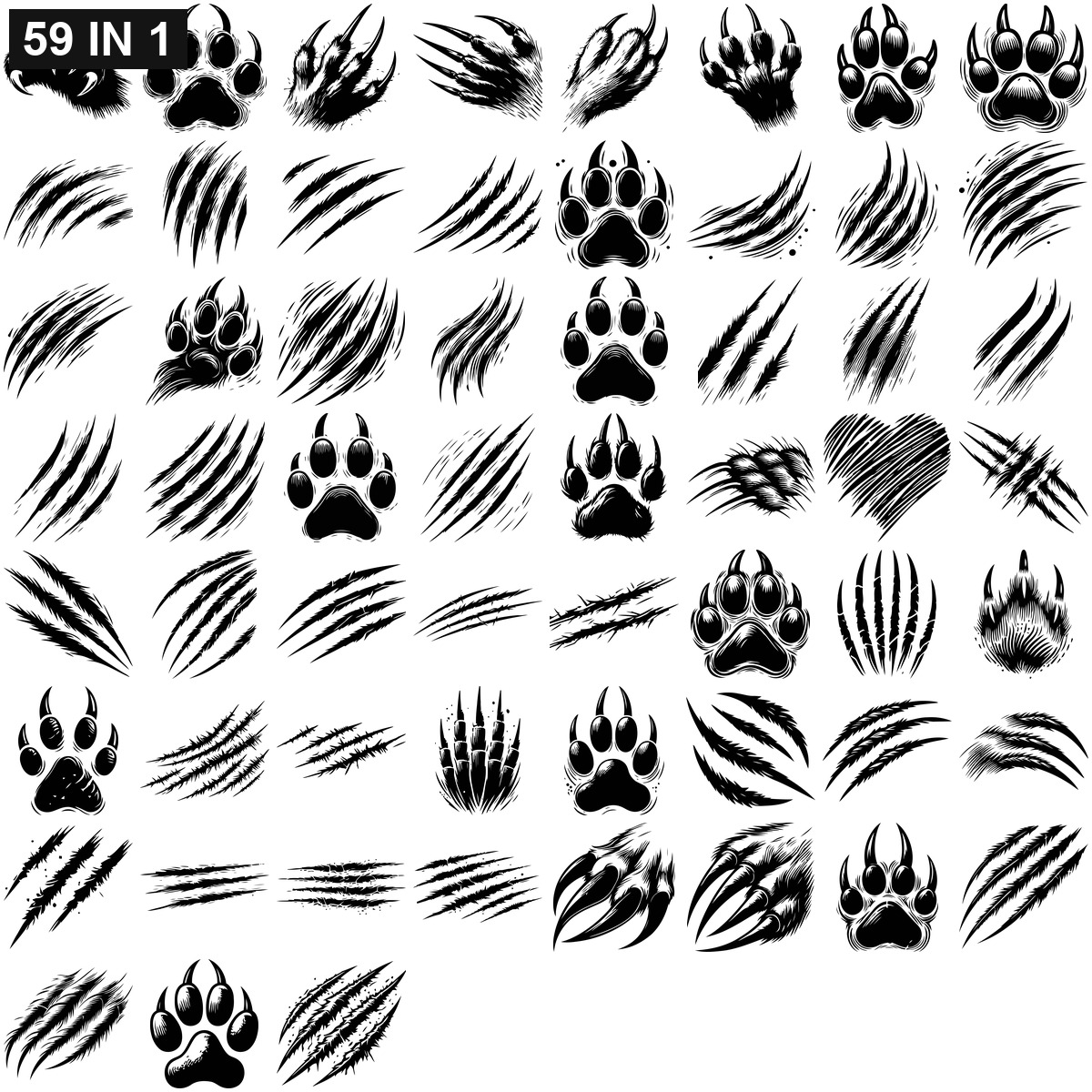 Claw Mark Scratch SVG | Claw Mark Scratch PNG | Claw Mark Scratch SVG Bundle | Digital Download Designs for Cricut and Silhouette | Commercial Use - Image 2