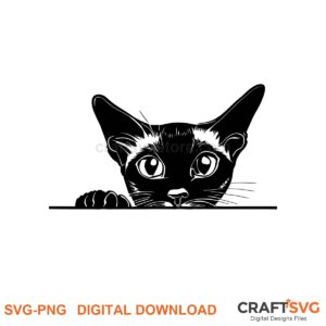 Peeking Donskoy cat SVG PNG design for Cricut and Silhouette, instant download