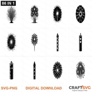Firework SVG | Firework PNG | Firework SVG Bundle | Digital Download Designs for Cricut and Silhouette | Commercial Use