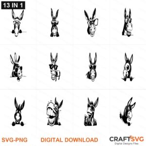 Funny_Donkey SVG | Funny_Donkey PNG | Funny_Donkey SVG Bundle | Digital Download Designs for Cricut and Silhouette | Commercial Use
