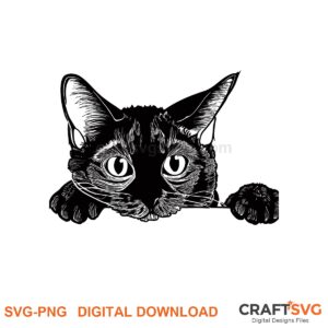 Peeking German Rex cat SVG PNG design for Cricut and Silhouette, instant download