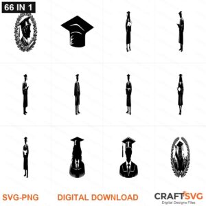 Graduate SVG | Graduate PNG | Graduate SVG Bundle | Digital Download Designs for Cricut and Silhouette | Commercial Use
