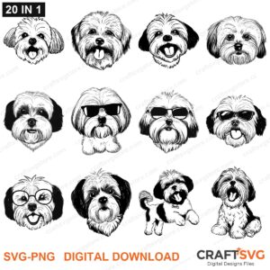 Havanese SVG bundle - Havanese dog designs for Cricut and Silhouette, instant digital download