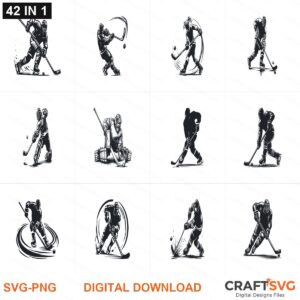 Hockey SVG | Hockey PNG | Hockey SVG Bundle | Digital Download Designs for Cricut and Silhouette | Commercial Use