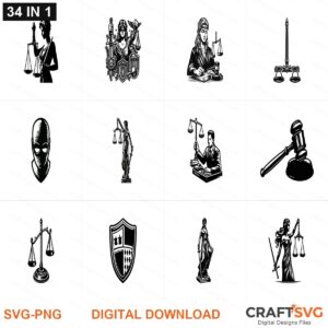 Justice SVG | Justice PNG | Justice SVG Bundle | Digital Download Designs for Cricut and Silhouette | Commercial Use