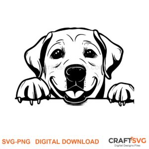 Labrador Retriever SVG PNG - Labrador Retriever peeking dog design for Cricut and Silhouette, instant digital download