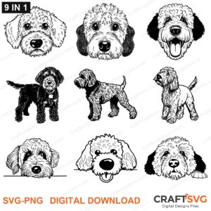 Labradoodle SVG bundle thumbnail for Cricut and Silhouette