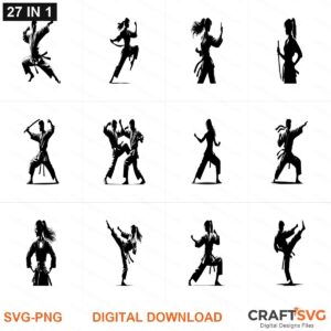 Martial art SVG | Martial art PNG | Martial art SVG Bundle | Digital Download Designs for Cricut and Silhouette | Commercial Use