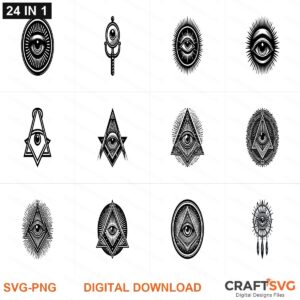Masonic SVG | Masonic PNG | Masonic SVG Bundle | Digital Download Designs for Cricut and Silhouette | Commercial Use
