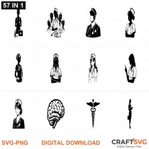 Medical SVG | Medical PNG | Medical SVG Bundle | Digital Download Designs for Cricut and Silhouette | Commercial Use