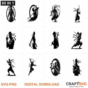 Ninja SVG | Ninja PNG | Ninja SVG Bundle | Digital Download Designs for Cricut and Silhouette | Commercial Use
