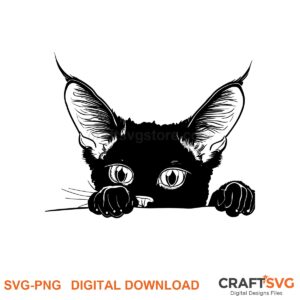 Peeking Oregon Rex cat SVG PNG design for Cricut and Silhouette, instant download