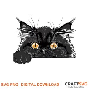 Peeking Selkirk Rex cat SVG PNG design for Cricut and Silhouette, instant download