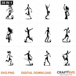 Soccer SVG | Soccer PNG | Soccer SVG Bundle | Digital Download Designs for Cricut and Silhouette | Commercial Use