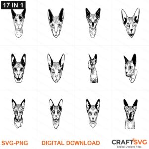 Sphinx Cat SVG | Sphinx Cat PNG | Sphinx Cat SVG Bundle | Digital Download Designs for Cricut and Silhouette | Commercial Use