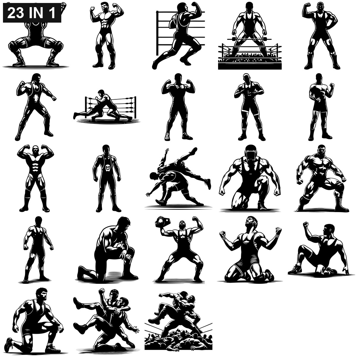 WRESTLING SVG | WRESTLING PNG | WRESTLING SVG Bundle | Digital Download Designs for Cricut and Silhouette | Commercial Use - Image 2