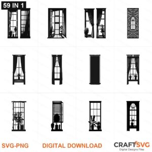 Windows SVG | Windows PNG | Windows SVG Bundle | Digital Download Designs for Cricut and Silhouette | Commercial Use