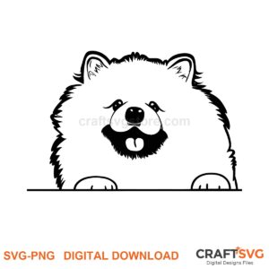 Chow Chow SVG PNG - Chow Chow peeking dog design for Cricut and Silhouette, instant digital download