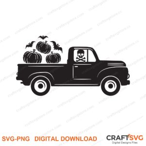 Halloween Truck SVG PNG saying design for shirts, Cricut and Silhouette
