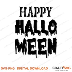 Happy Halloween SVG PNG saying design for shirts, Cricut and Silhouette