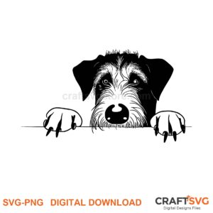 Irish Wolfhound SVG PNG - Irish Wolfhound peeking dog design for Cricut and Silhouette, instant digital download