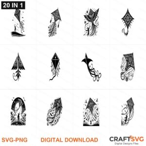 kite SVG | kite PNG | kite SVG Bundle | Digital Download Designs for Cricut and Silhouette | Commercial Use