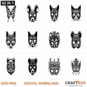masquerade SVG | masquerade PNG | masquerade SVG Bundle | Digital Download Designs for Cricut and Silhouette | Commercial Use