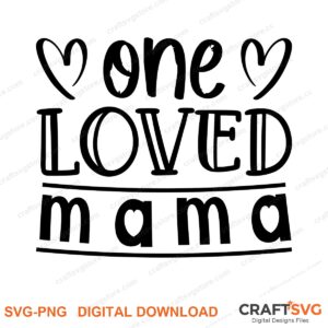 On Eloved Mama SVG PNG saying design for shirts, Cricut and Silhouette