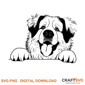 Great Pyrenees SVG PNG - Great Pyrenees peeking dog design for Cricut and Silhouette, instant digital download
