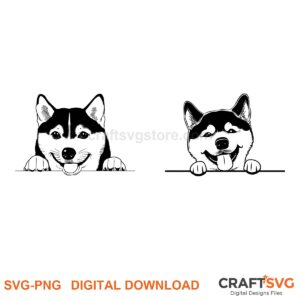 Shiba Inu SVG PNG - Shiba Inu peeking dog design for Cricut and Silhouette, instant digital download