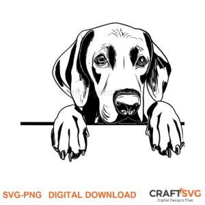 Weimaraner SVG PNG - Weimaraner peeking dog design for Cricut and Silhouette, instant digital download