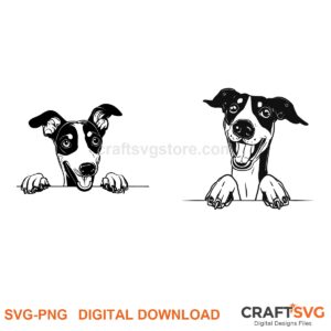 Whippet SVG PNG - Whippet peeking dog design for Cricut and Silhouette, instant digital download